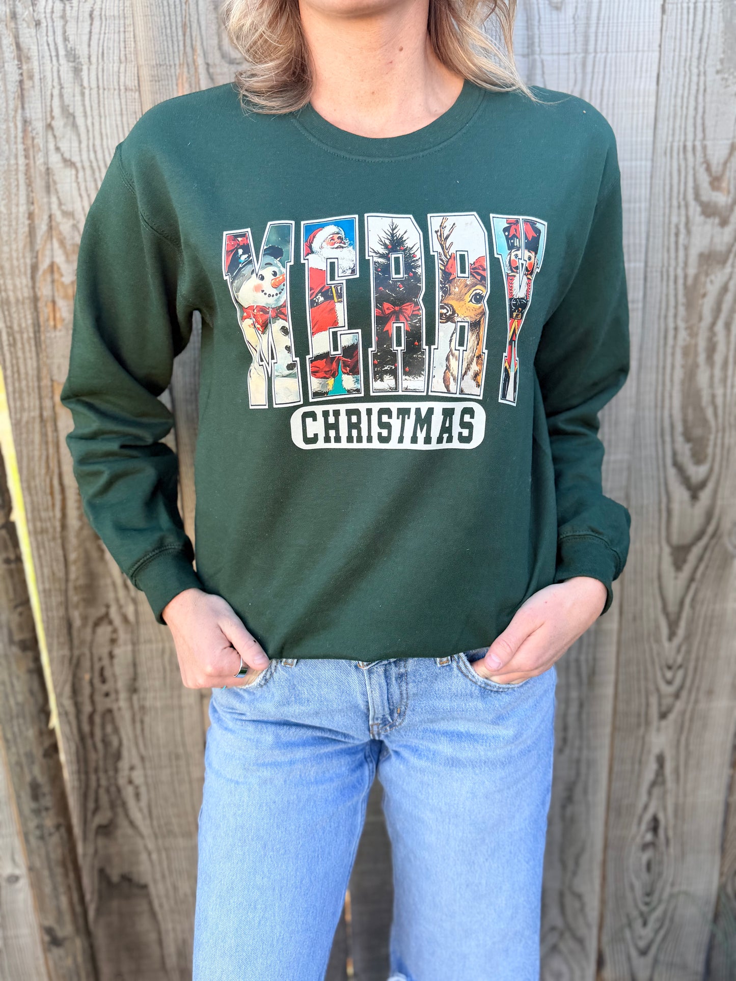 Merry Vintage Crewneck Sweatshirt