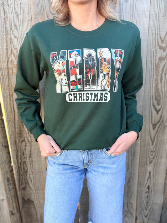 Merry Vintage Crewneck Sweatshirt