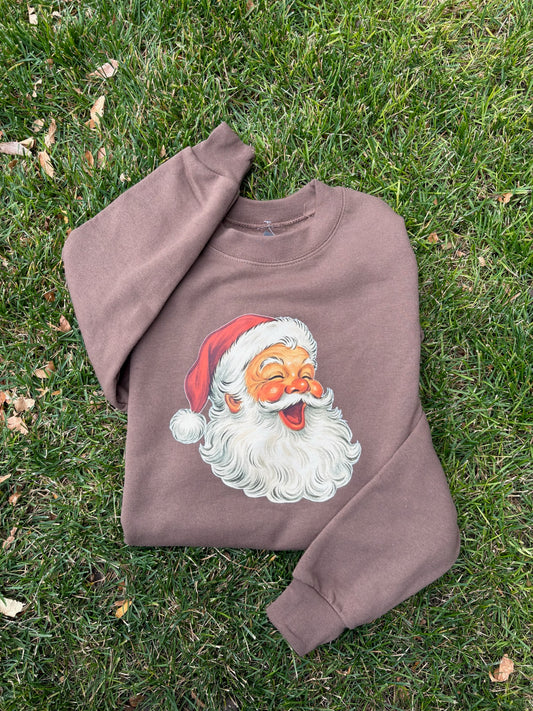 Old School Santa Crewneck Sweatshirt