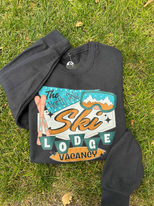 North Pole Ski Lodge Crewneck Sweatshirt