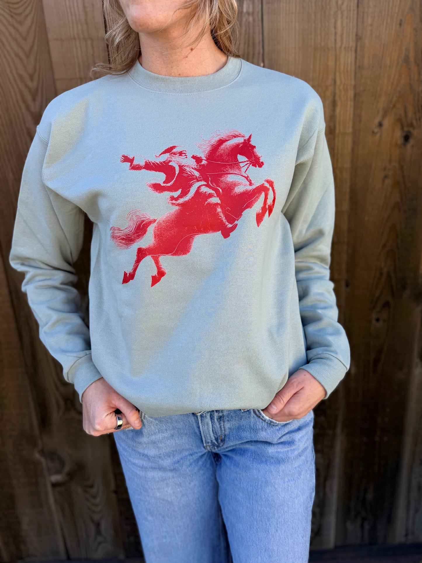 Santa Bronc Crewneck Sweatshirt