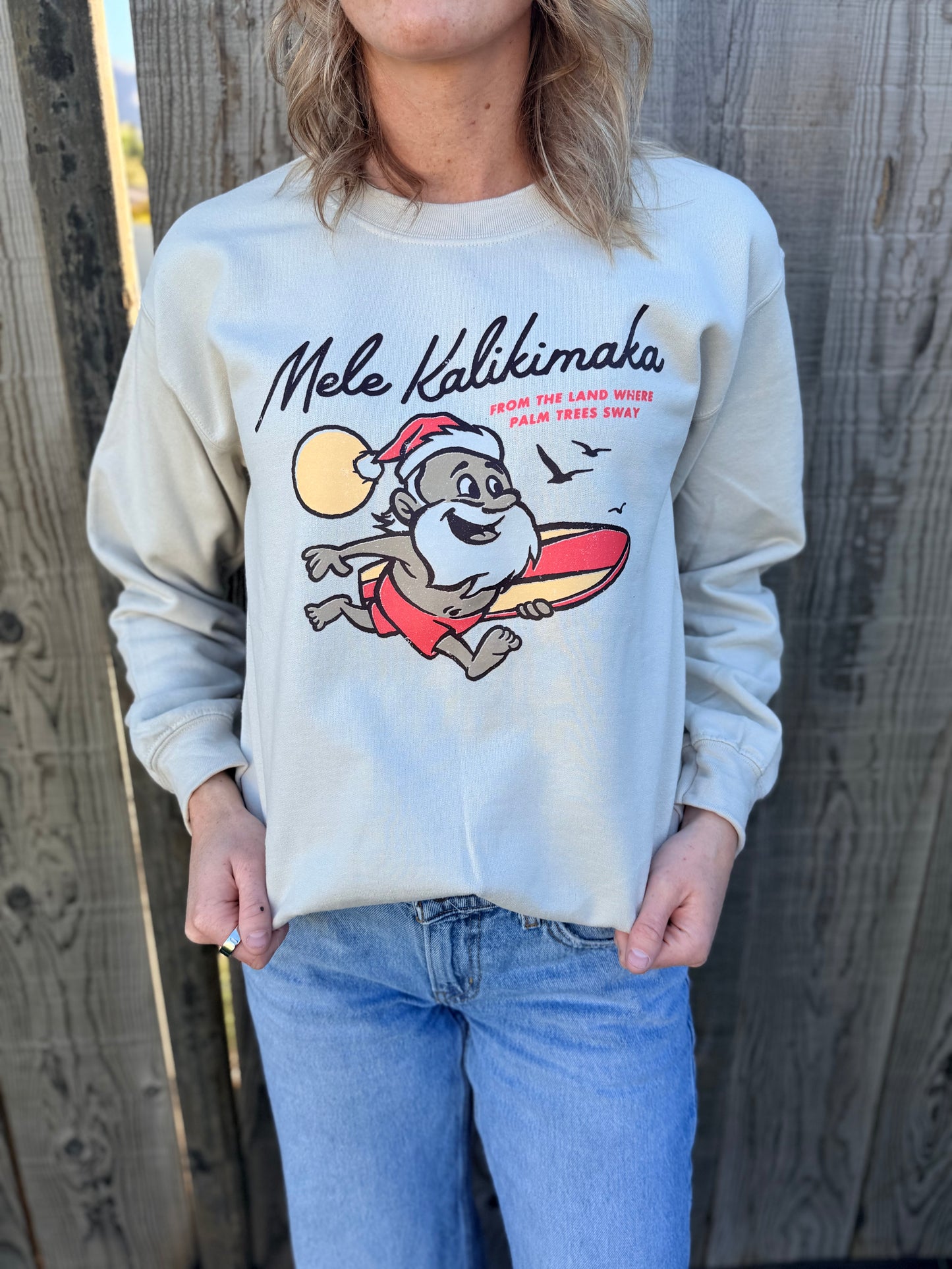 Surf Santa Crewneck Sweatshirt